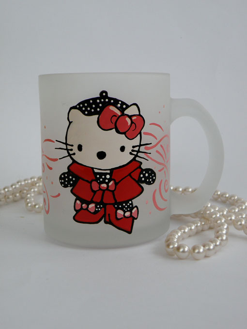 Hand painted cup Hello Kitty